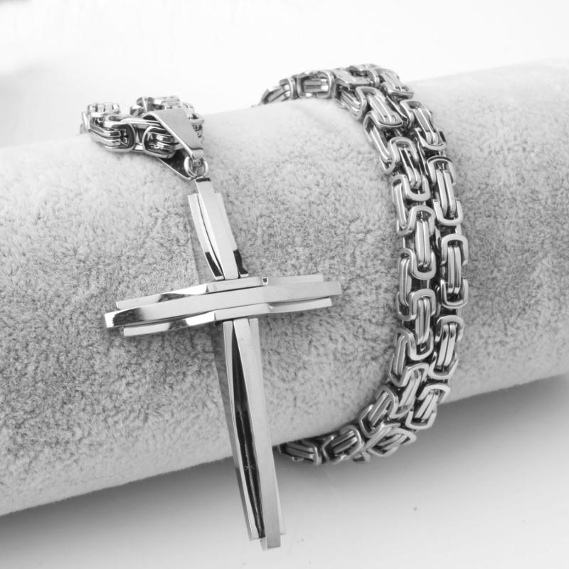 Lucky Cross Pendant Necklace For Men Women Byzantine Chain Solid Stainless Steel High Polished Hip-Hop Boy Jewelry Accessories
Lucky Cross Pendant Necklace For Men Women Byzantine Chain Solid Stainless Steel High Polished Hip-Hop Boy Jewelry Accessories