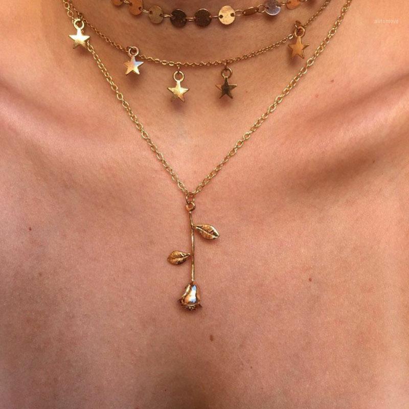 kpop Gold Silver Color Chain Tassel Star Choker Necklace for Women Boho Rose Pendants femme Jewelry1
kpop Gold Silver Color Chain Tassel Star Choker Necklace for Women Boho Rose Pendants femme Jewelry1