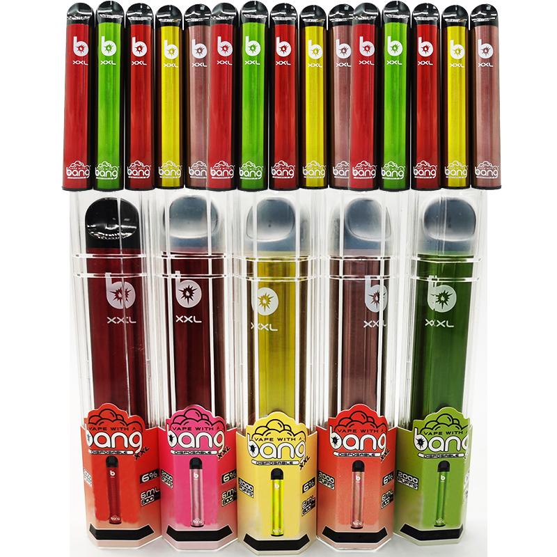 Bang XXL Disposable Device 800mAh E cigarette Pre-filled 6ml Pod 2000 Puffs XXtra Kits Vape Pen
Bang XXL Disposable Device 800mAh E cigarette Pre-filled 6ml Pod 2000 Puffs XXtra Kits Vape Pen
