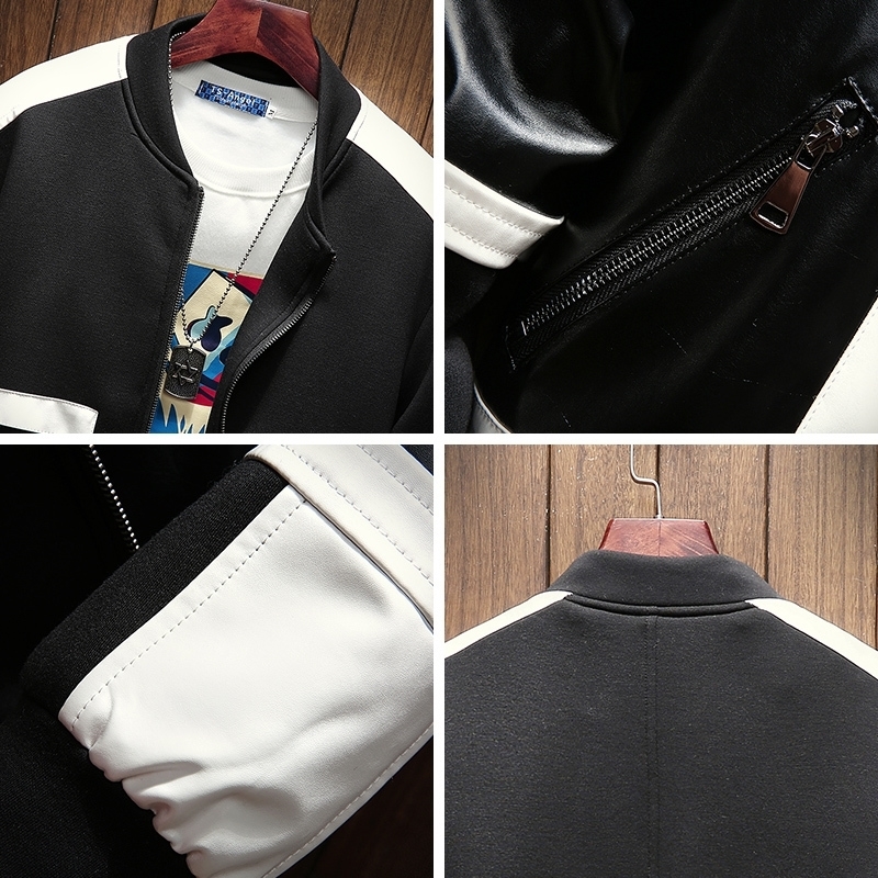 Splice Men's Leather Jacket Jaqueta De Couro Masculinamens Erkek Deri Mont Leather Jackets Coats Motorcycle Leather Jacket Men 201119