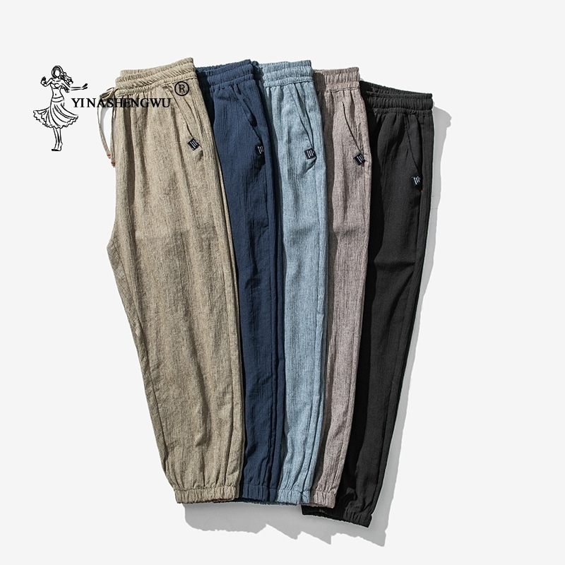 Casual Japanese Kimono Traditional Pants Casual Harem Pants Men Trousers Male Chinese Harajuku Linen long Pants Asian Clothing 201130