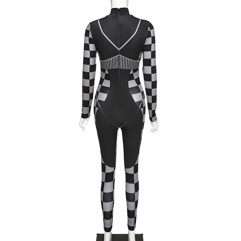 BOOFEENAA Black Spandex Long Sleeve Bodycon Jumpsuit Kyliejenner Sexy Club One Piece Outfit Jump Suits for Women C87-AE96 T200509