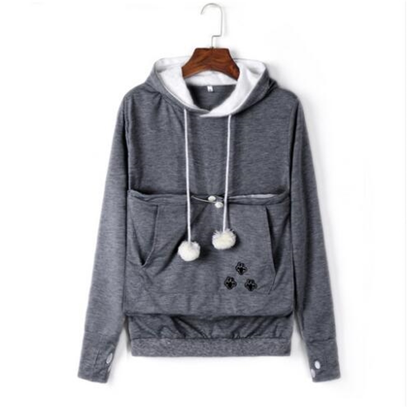 Sweatshirt Cat hoodie Pet Casual Unisex cat kangaroo pocket hoodie Sweatershirts Cat Casual Hoodie Sweater shirts Adult Version LJ201130