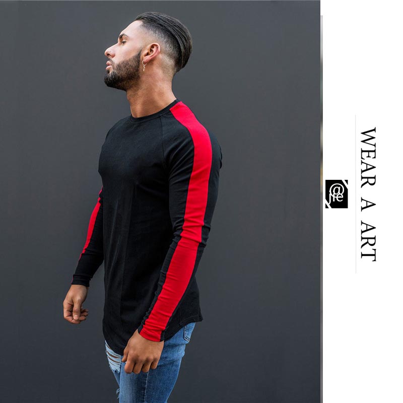 Men Cotton Clothes Trend Boy Long Sleeve T-shirt O-neck Pure Color Stripe Top Breathe Freely Sport Gym Undershirt Simple Spring Autumn New, Red
Men Cotton Clothes Trend Boy Long Sleeve T-shirt O-neck Pure Color Stripe Top Breathe Freely Sport Gym Undershirt Simple Spring Autumn New, Red