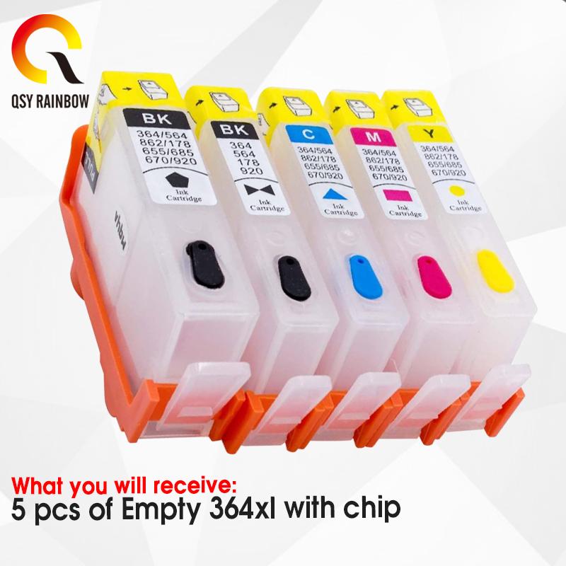 QSYRAINBOW 364 364 XL Refillable Empty Cartridges with Chip for deskjet 4620 5510 3070a 3520 5520 6510 6515 6520 7510 7515
QSYRAINBOW 364 364 XL Refillable Empty Cartridges with Chip for deskjet 4620 5510 3070a 3520 5520 6510 6515 6520 7510 7515