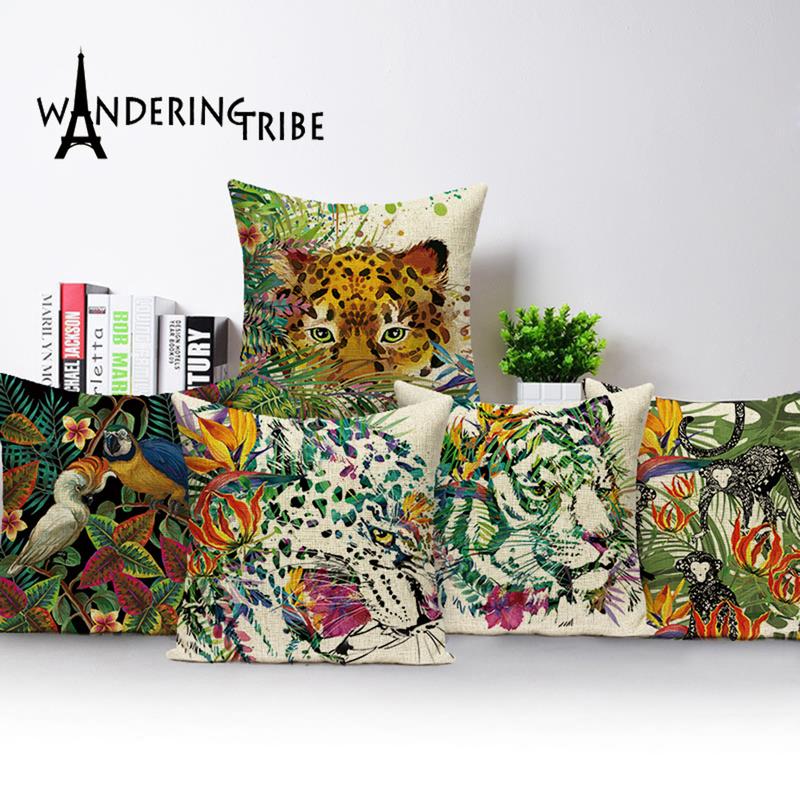Cartoon Animal Cushion Cover Tiger Living Room Cushions Vintage Decorative Pillowcase Shabby Chic Flax Pillow Cover 45*45 Kissen, L1282-2
Cartoon Animal Cushion Cover Tiger Living Room Cushions Vintage Decorative Pillowcase Shabby Chic Flax Pillow Cover 45*45 Kissen, L1282-2