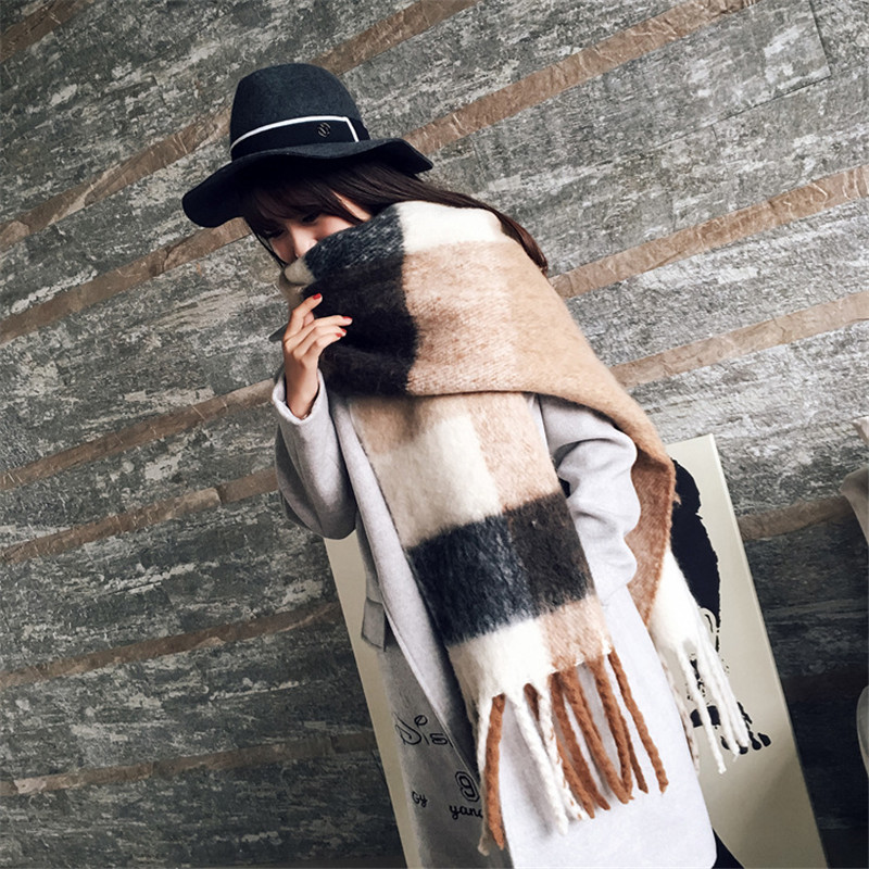 2020 NEW fashion cashmere women plaid scarf winter warm shawl and wrap bandana pashmina long tassel female foulard thick blanket