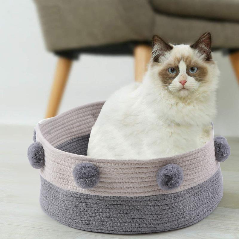 Cat Bed Round Pet Bed Basket Nest Cotton Rope Scratcher Round Folding Cave for Cats Dogs Pets 40x40x15cm Cat House
Cat Bed Round Pet Bed Basket Nest Cotton Rope Scratcher Round Folding Cave for Cats Dogs Pets 40x40x15cm Cat House