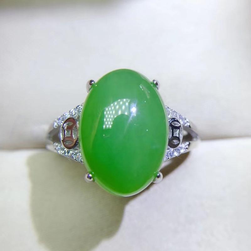 Cluster Rings Per Jewelry Natural Real Green Jade Classical Style Ring 12*16mm 13ct Big Gemstone 925 Sterling Silver Q2042812, Golden;silver
Cluster Rings Per Jewelry Natural Real Green Jade Classical Style Ring 12*16mm 13ct Big Gemstone 925 Sterling Silver Q2042812, Golden;silver