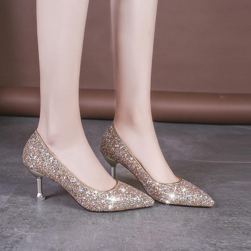 Plus Size 33-41 Sequins Pointed Toe Shoes Women Pumps Woman Luxury Bling High Heels Female Ladies Sexy Party Wedding Gold Heel, 7cm gold
Plus Size 33-41 Sequins Pointed Toe Shoes Women Pumps Woman Luxury Bling High Heels Female Ladies Sexy Party Wedding Gold Heel, 7cm gold