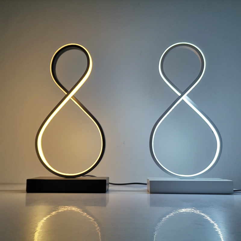 LED Table Lamp 8 Shaped Desk lamp Bedside Night Light for Home Living Room Bedroom Decor Lighting fixtures