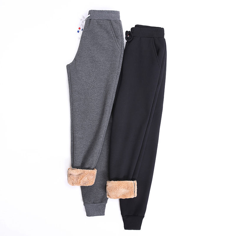 Women's Pants Capris OUMENGKA Women Winter Thick Lambskin Cashmere Warm Female Casual Cotton Loose Harlan Long Trousers S-5XL 3XL 4XL 221109