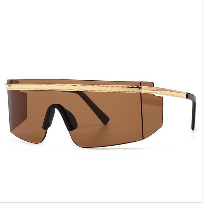 Sunglasses One Piece Modern Retro Anti-radiation Wide