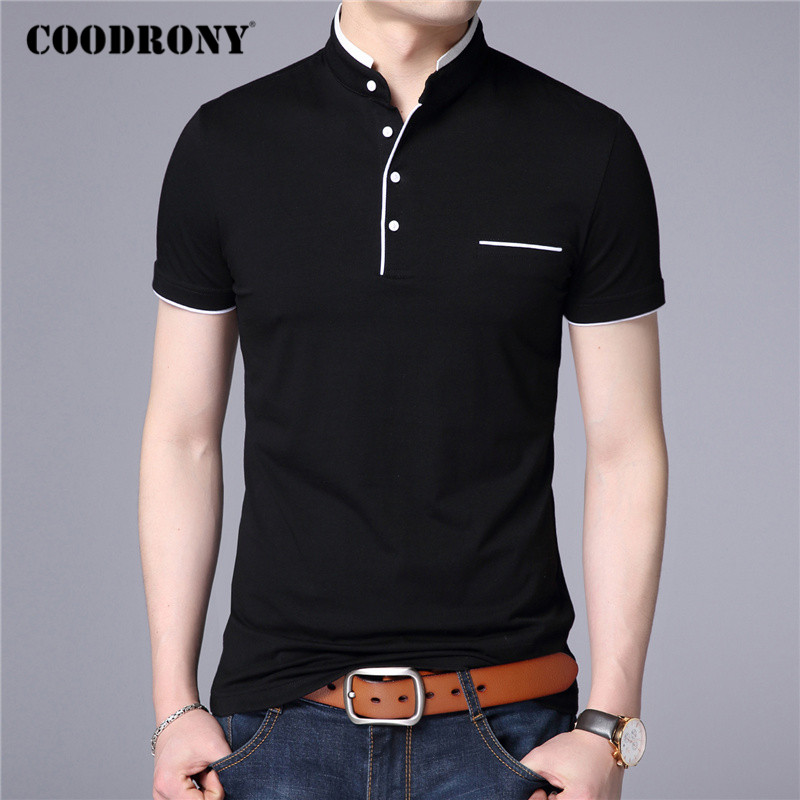 Brand Summer Short Sleeve T Shirt Men Cotton Tee Shirt Homme Business Casual Stand Collar T-Shirt Men Clothing, Navy blue
Brand Summer Short Sleeve T Shirt Men Cotton Tee Shirt Homme Business Casual Stand Collar T-Shirt Men Clothing, Navy blue