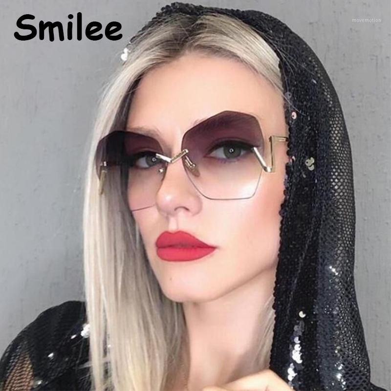 Trending woman shades Rimless Sun Glasses 2020 Tinted luxury designer Clear Lens Sunglasses Female curved Temples UV4001
Trending woman shades Rimless Sun Glasses 2020 Tinted luxury designer Clear Lens Sunglasses Female curved Temples UV4001