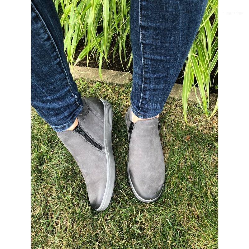 Autumn Winter Women Flat Ankle Boots Casual Zippers Ladies Shoes Platform Comfortable Female Booties Zapatos Mujer1, Gray
Autumn Winter Women Flat Ankle Boots Casual Zippers Ladies Shoes Platform Comfortable Female Booties Zapatos Mujer1, Gray