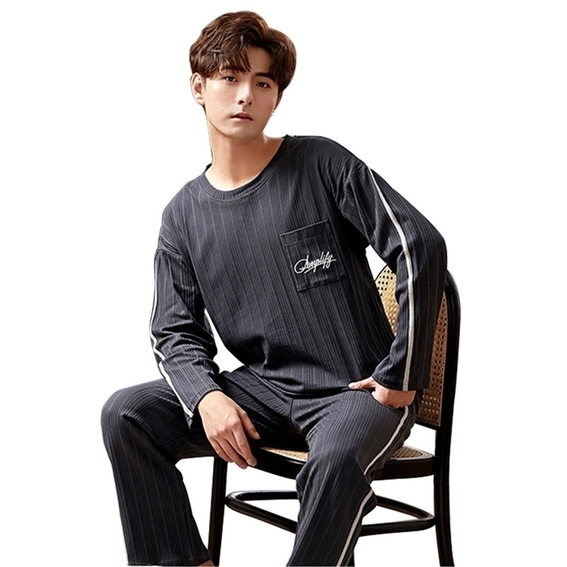 New Arrival Autumn Winter Fashion Men's Pajamas Sets High Quality Cotton Long Sleeve Sleepwear Casual Loose Homewear Pyjama 201111, Mjl-7000
New Arrival Autumn Winter Fashion Men's Pajamas Sets High Quality Cotton Long Sleeve Sleepwear Casual Loose Homewear Pyjama 201111, Mjl-7000