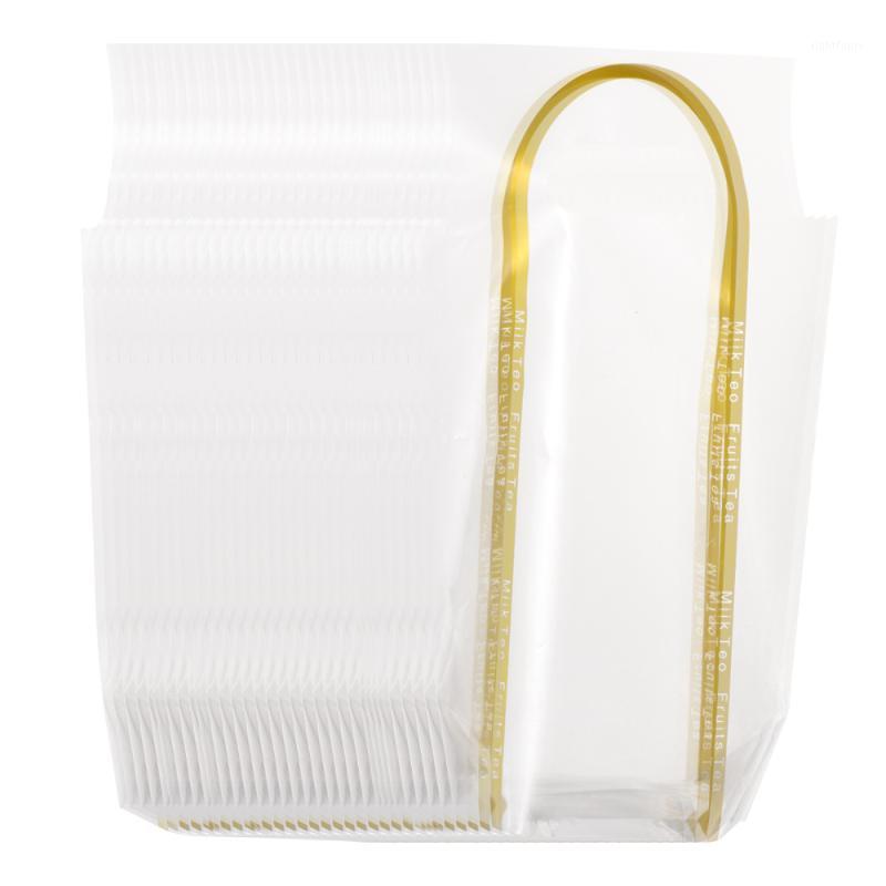 50pcs Milk Takeaway Handbags PE Transparent Coffee Drinks Disposable Takeout Bags Carry Bags (Single Cup - Golden Edge)1
50pcs Milk Takeaway Handbags PE Transparent Coffee Drinks Disposable Takeout Bags Carry Bags (Single Cup - Golden Edge)1