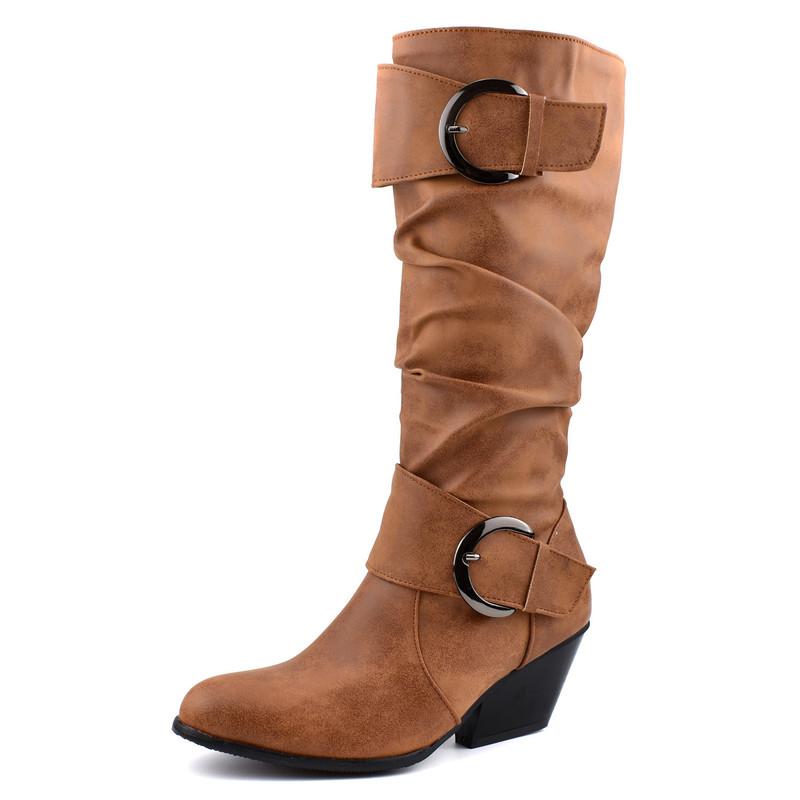 New Women High Heel Autumn Mid Calf Boots Female Zip Buckle Platform Sexy Spike Heels Plus Size Ladies Fashion Shoes 35-43, Black
New Women High Heel Autumn Mid Calf Boots Female Zip Buckle Platform Sexy Spike Heels Plus Size Ladies Fashion Shoes 35-43, Black