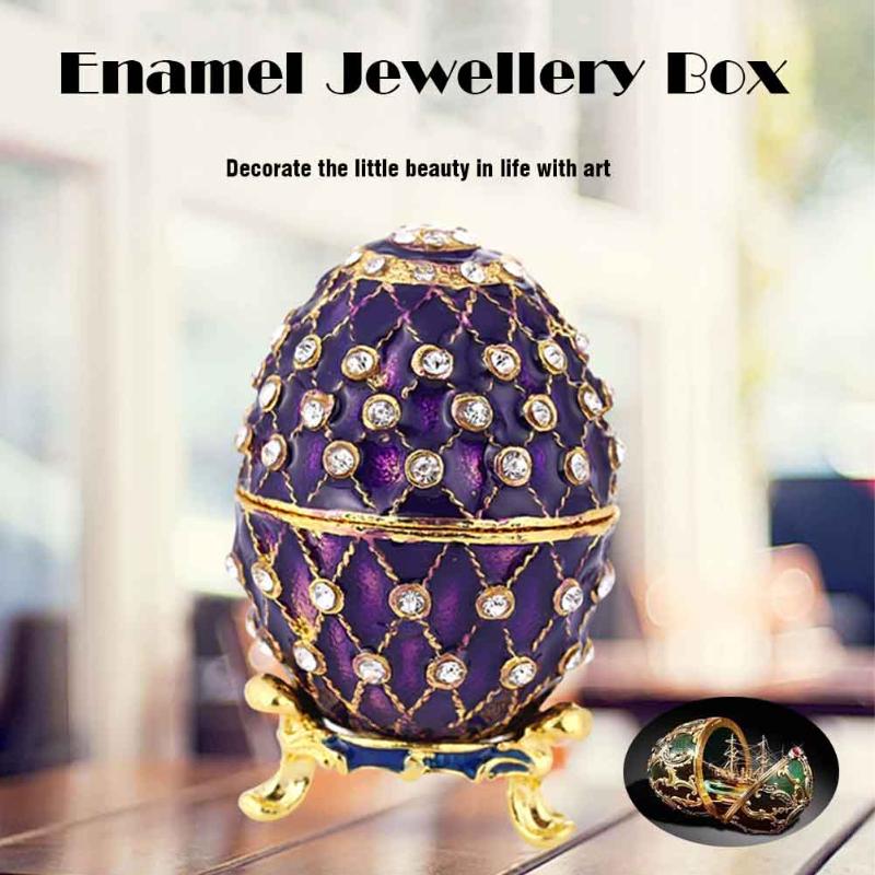 Hand Painted Faberge Style Decorative Hinged Organizer Enameled For Women Magnetic Fastener Jewelry Box Trinket Storage
Hand Painted Faberge Style Decorative Hinged Organizer Enameled For Women Magnetic Fastener Jewelry Box Trinket Storage
