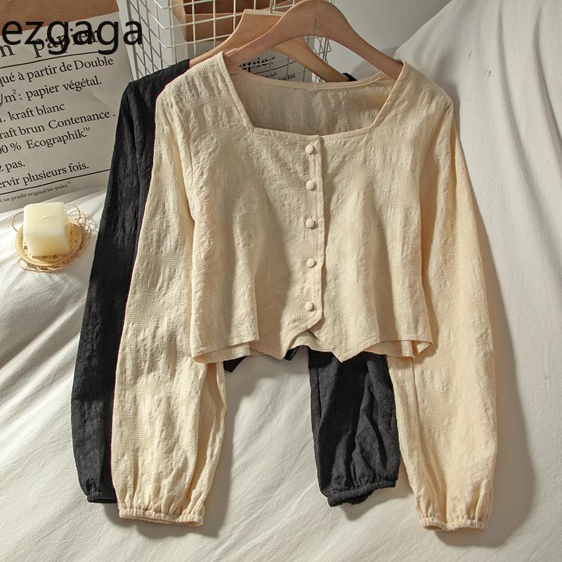 Ezgaga Vintage Blouses Women French Style Autumn Korean Short Tops Female Square Collar Long Sleeve Shirts Slim Thin Fashion, Black
Ezgaga Vintage Blouses Women French Style Autumn Korean Short Tops Female Square Collar Long Sleeve Shirts Slim Thin Fashion, Black