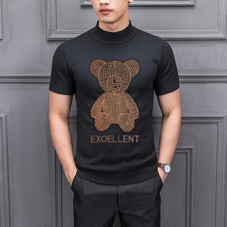 New Man Short Sleeves Tops High Quality Thin Design Diamond 2021 Fashion 0una, Black.
New Man Short Sleeves Tops High Quality Thin Design Diamond 2021 Fashion 0una, Black.