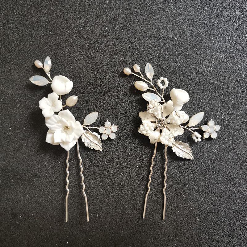 Handmade Alloy Leaf Ceram Flower Freshwater Pearls Bridal Hair Pin Wedding Sticker Women Jewelry Accessories Clips & Barrettes, Golden;silver
Handmade Alloy Leaf Ceram Flower Freshwater Pearls Bridal Hair Pin Wedding Sticker Women Jewelry Accessories Clips & Barrettes, Golden;silver