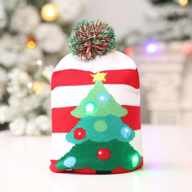 Xmas decorations knitted LED light cap Christmas tree Snowman adult children's cap hot sale1
Xmas decorations knitted LED light cap Christmas tree Snowman adult children's cap hot sale1
