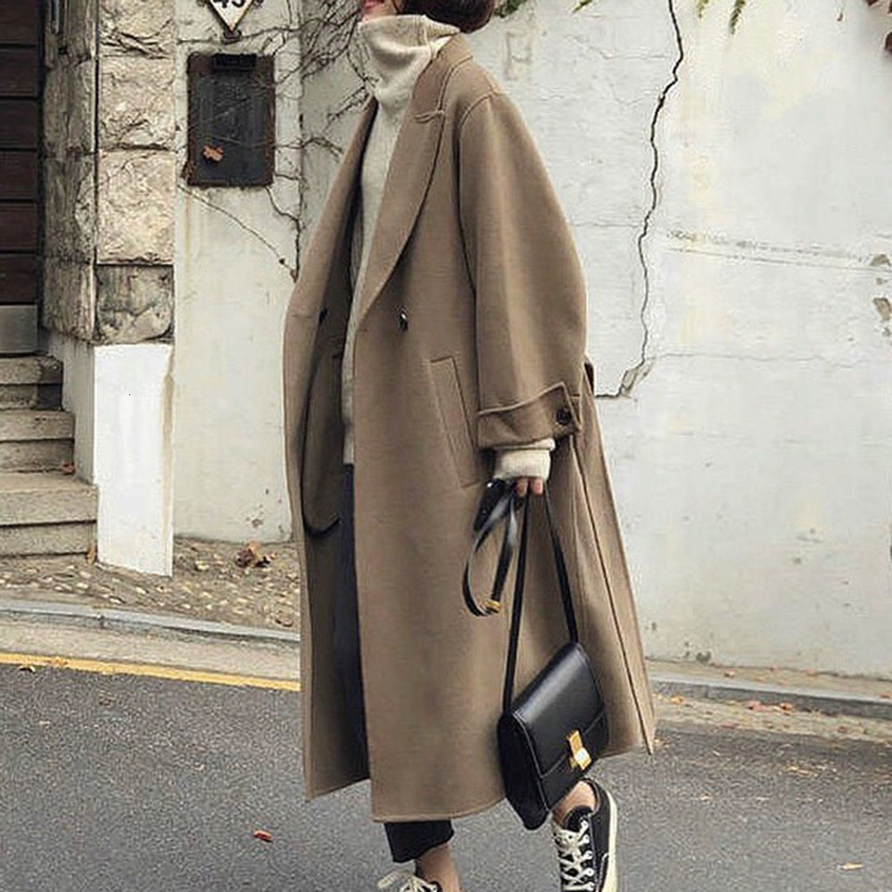 2021 New Loose Women Spring Autumn Coats Fashion Plain Long Sleeve Notched Lapel Double-breasted Female Trench Coat Tops XRQG, Black
2021 New Loose Women Spring Autumn Coats Fashion Plain Long Sleeve Notched Lapel Double-breasted Female Trench Coat Tops XRQG, Black