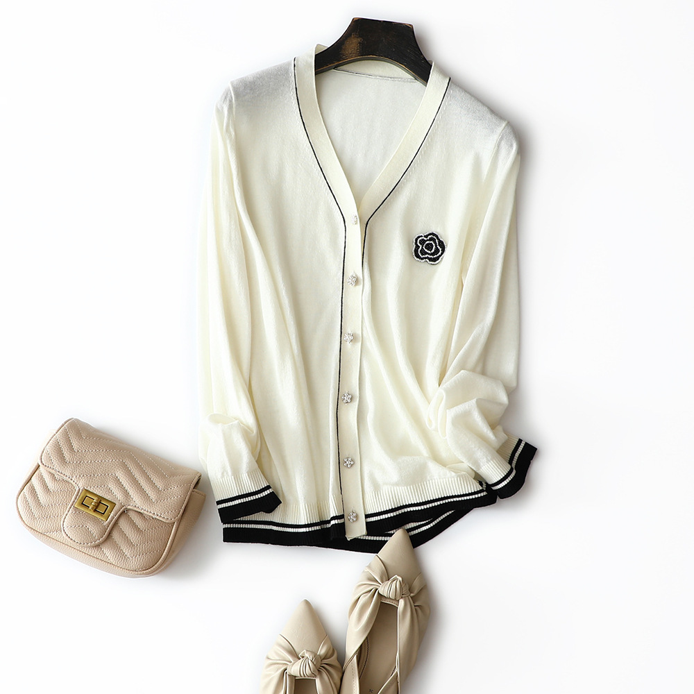 New White 2021 Striped Floral Wool v Cardigan Woman's Nightgown Autumn Luxury Designer Jersey Vintage Women's Clothes Y6bk 8R84, Alpaca.
New White 2021 Striped Floral Wool v Cardigan Woman's Nightgown Autumn Luxury Designer Jersey Vintage Women's Clothes Y6bk 8R84, Alpaca.