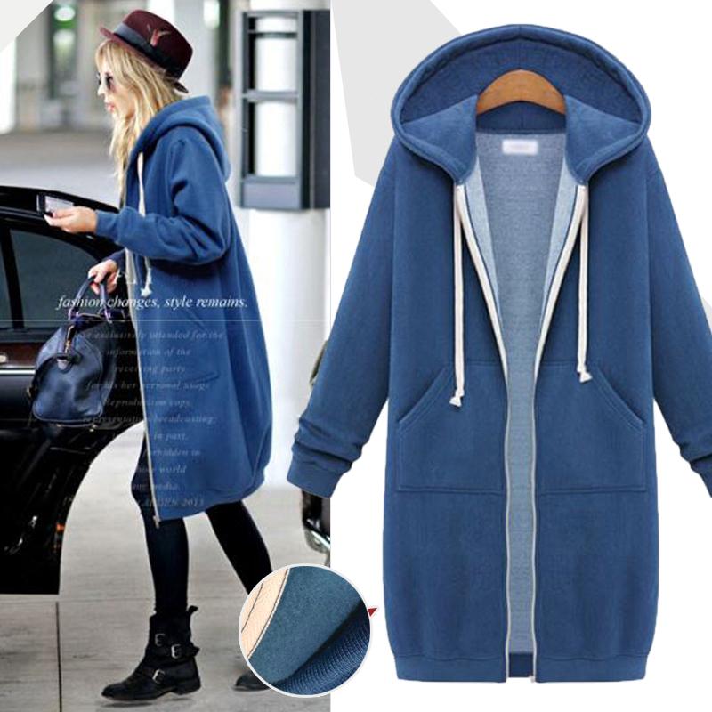 Plus Size 5XL Zip Up Hooded Women Jacket Full Sleeves Pockets Hoodies Autumn Winter Casual Coat Long Solid Outwear Velvet Tops, Blue
Plus Size 5XL Zip Up Hooded Women Jacket Full Sleeves Pockets Hoodies Autumn Winter Casual Coat Long Solid Outwear Velvet Tops, Blue