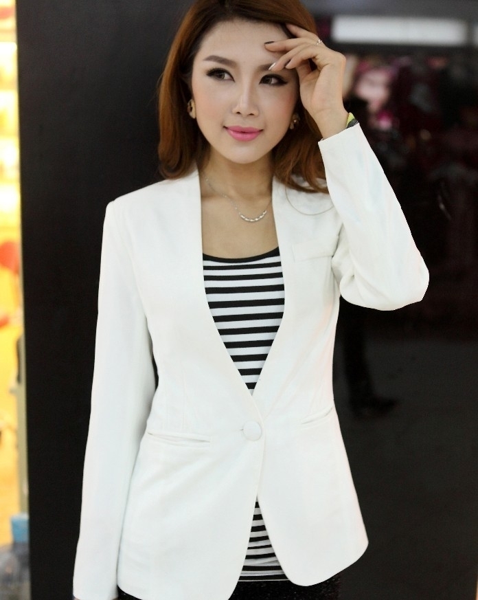 fashion Autumn ladies cardigan and jacket candy color coat long sleeves Slim suit single button female jacket large suit jacket T200319