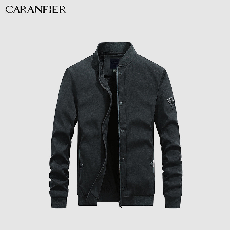 CARANFIER Men Jackets Autumn Coat Thin Jacket Light Casual Bomber High Quality Army Motorcycle Business Slim Fit Windbreaker 201127