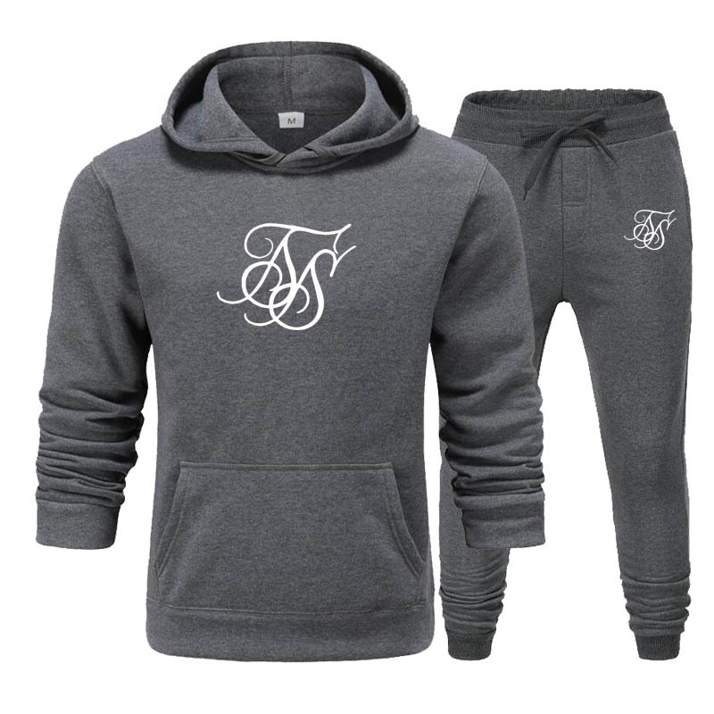 winter Men SikSilk Brand Fashion Sportswear Set Cotton Men Gyms Casual Sportswear Tide Brand Embroidered Jogging Suit Set Q0125, Navy blue black 
winter Men SikSilk Brand Fashion Sportswear Set Cotton Men Gyms Casual Sportswear Tide Brand Embroidered Jogging Suit Set Q0125, Navy blue black