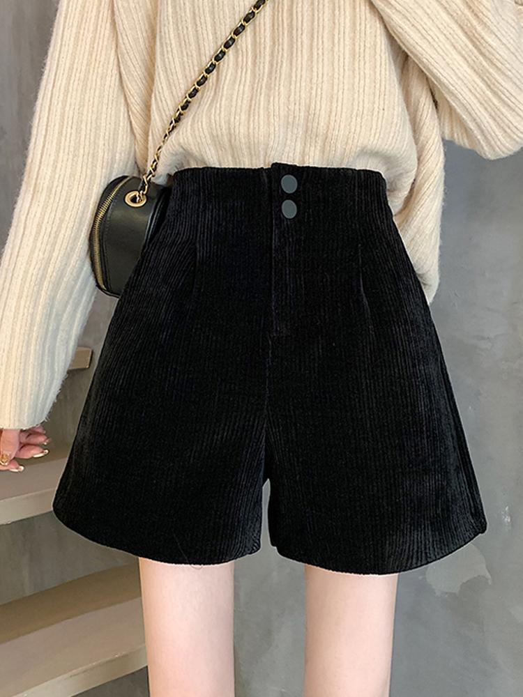 Winter Autumn Women' Shorts Casual Loose High Waist Thickening Shorts Korean Pleated Donna Pantaloni Women' Clothing EF50WS, Black
Winter Autumn Women' Shorts Casual Loose High Waist Thickening Shorts Korean Pleated Donna Pantaloni Women' Clothing EF50WS, Black
