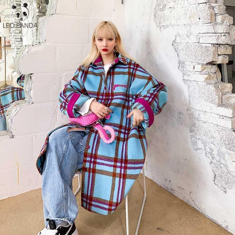 2020 women plaid wool blouse long sleeve checked oversized woolen shirt turn down collar thick ladies vintage chic top blusa1, Blue
2020 women plaid wool blouse long sleeve checked oversized woolen shirt turn down collar thick ladies vintage chic top blusa1, Blue