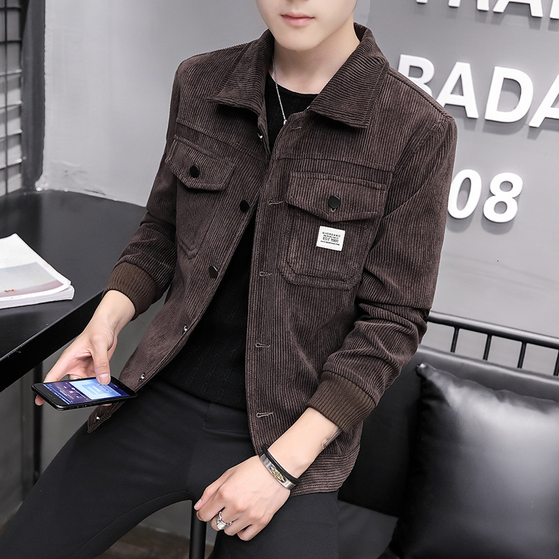2021 New Spring Autumn Men's Coat Korean Style Slim Fit Casual Wild Corduroy Baseball Solid Jacket Overcoats Men Clothing 576t, Brown
2021 New Spring Autumn Men's Coat Korean Style Slim Fit Casual Wild Corduroy Baseball Solid Jacket Overcoats Men Clothing 576t, Brown