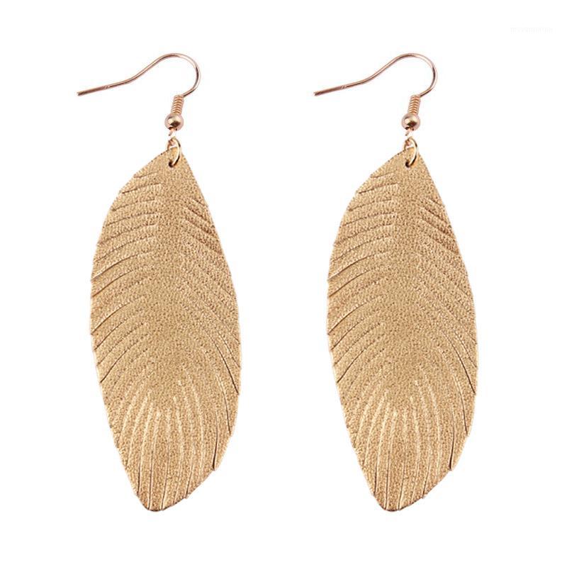 ZWPON 2020 New Feather 100% Soft Genuine Leather Earrings for Women Fashion Summer Leather Leaf Earrings Gold Statement1
ZWPON 2020 New Feather 100% Soft Genuine Leather Earrings for Women Fashion Summer Leather Leaf Earrings Gold Statement1