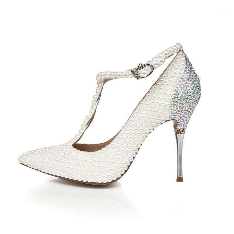 High Quality Fashion Pearl Crystal Sexy Pointed Toe T Strap Ankle Buckle White Wedding Shoes For Women Genuine Leather Footwear1
High Quality Fashion Pearl Crystal Sexy Pointed Toe T Strap Ankle Buckle White Wedding Shoes For Women Genuine Leather Footwear1