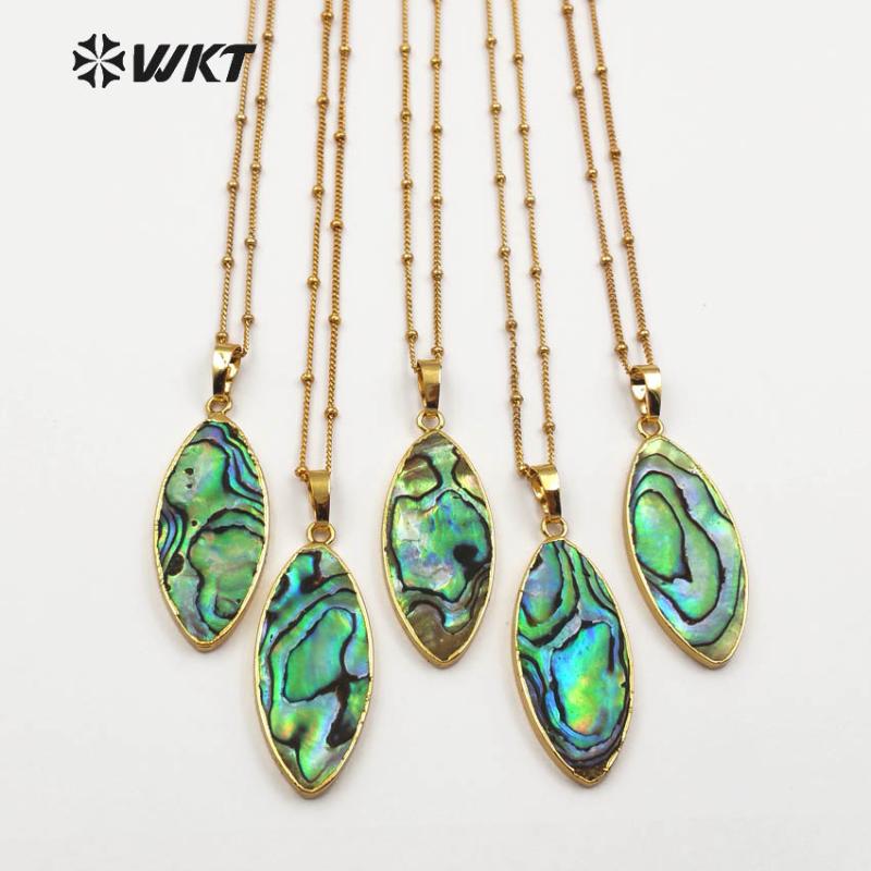Pendant Necklaces WT-JN030 WKT Wholesale 10pcs/lot Women Natural Abalone Shell Leaf Shape With Gold Metal Plated 18 Inch Link Chains
Pendant Necklaces WT-JN030 WKT Wholesale 10pcs/lot Women Natural Abalone Shell Leaf Shape With Gold Metal Plated 18 Inch Link Chains