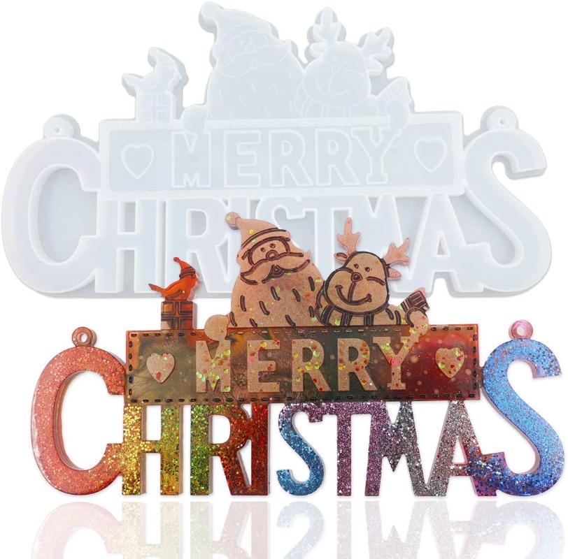 Merry Christmas resin mold epoxy resin mold DIY table decoration home decoration Christmas gifts
Merry Christmas resin mold epoxy resin mold DIY table decoration home decoration Christmas gifts