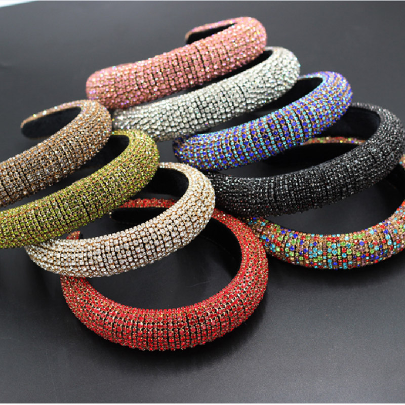 Headbands Phinestone Colorful Headband Hair Accessories Tools 9 Pieces/lot Mixed Color