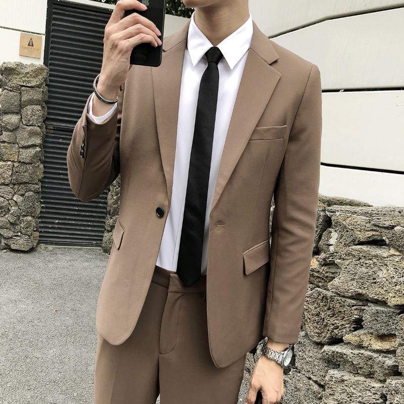 2 Pcs Coat Men Winter Suit Jacket Men Dress Suit Wedding Dress Solid Color Luxury Clothing Garnitur Meski Clothes BE50XF, Khaki
2 Pcs Coat Men Winter Suit Jacket Men Dress Suit Wedding Dress Solid Color Luxury Clothing Garnitur Meski Clothes BE50XF, Khaki