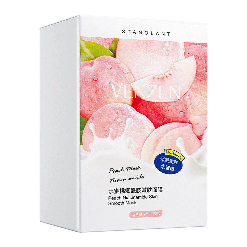 30pcs/box Peach Niacinamide Sleeping Mask Shrink Pore Brush Mask Moisturizing Disposable Mask Skin Care Improve Roughness Skin
30pcs/box Peach Niacinamide Sleeping Mask Shrink Pore Brush Mask Moisturizing Disposable Mask Skin Care Improve Roughness Skin