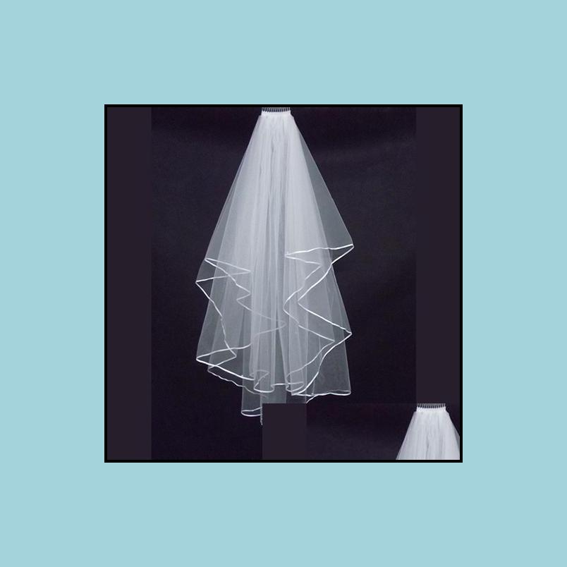 Bridal Veils Wedding Accessories Party Events Two Layers With Tomb White Ivory Satin Edge Layer Accessory Drop Delivery 2021 Vgt9Y
Bridal Veils Wedding Accessories Party Events Two Layers With Tomb White Ivory Satin Edge Layer Accessory Drop Delivery 2021 Vgt9Y