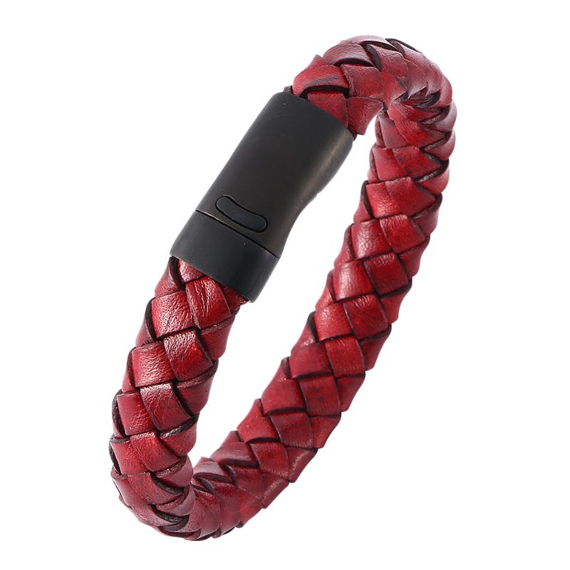 High quality retro simple business men's handmade leather rope Stainless steel magnetic buckle fashion charm bracelet 7-PH509
High quality retro simple business men's handmade leather rope Stainless steel magnetic buckle fashion charm bracelet 7-PH509