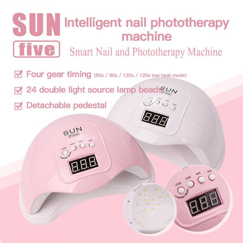 1pcs 48W UV LED Nail Lamp 24 Leds Nail Dryer Fast Drying Auto Sensor Manicure Tools Suit For All Gel Base Top Coat Art, Pink
1pcs 48W UV LED Nail Lamp 24 Leds Nail Dryer Fast Drying Auto Sensor Manicure Tools Suit For All Gel Base Top Coat Art, Pink