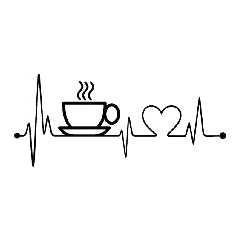 17cm*7.6cm Coffee Sup Heartbeat Fashion Vinyl Stickers Car Accessories Black/Silver S3-4937
17cm*7.6cm Coffee Sup Heartbeat Fashion Vinyl Stickers Car Accessories Black/Silver S3-4937