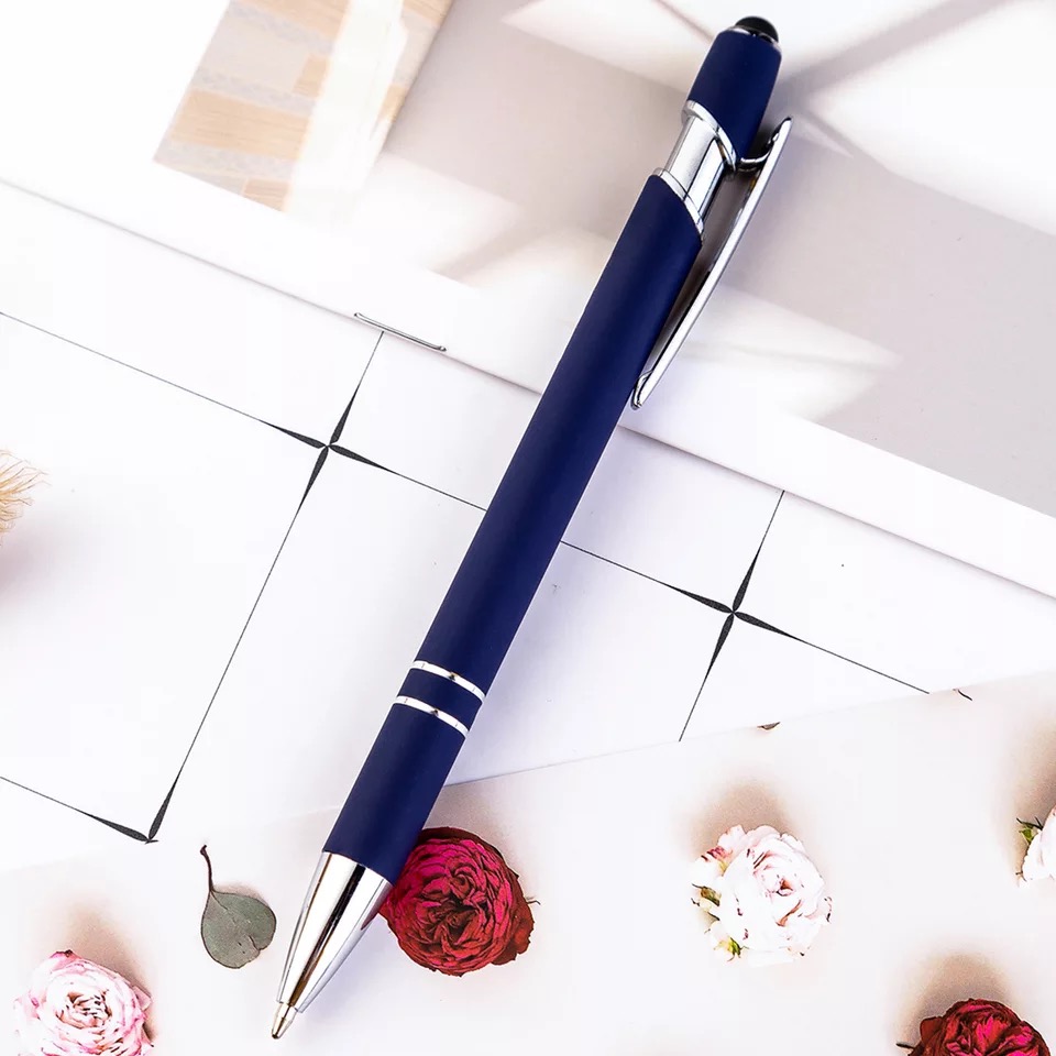 8PCSLot Promotion Ballpoint pen 2 in 1 Stylus Drawing Tablet Pens Capacitive Screen Touch Pen School Office Writing Stationery19591759