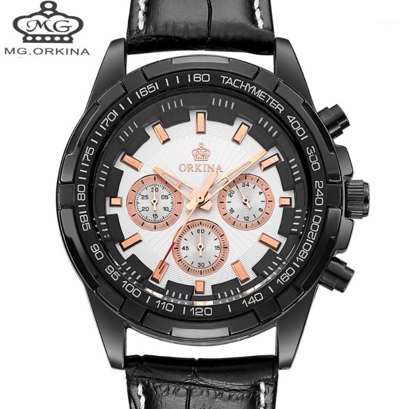 Wristwatches ORKINA Mens Watches Top Fashion Sport Men Waterproof Quartz Clock Male Army Leather Wrist Watch1, Black
Wristwatches ORKINA Mens Watches Top Fashion Sport Men Waterproof Quartz Clock Male Army Leather Wrist Watch1, Black